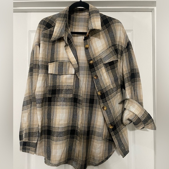 Plaid flannel button-down - Picture 1 of 2